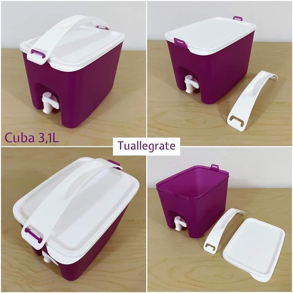 Cuba 3,1L com pega e torneira Tupperware