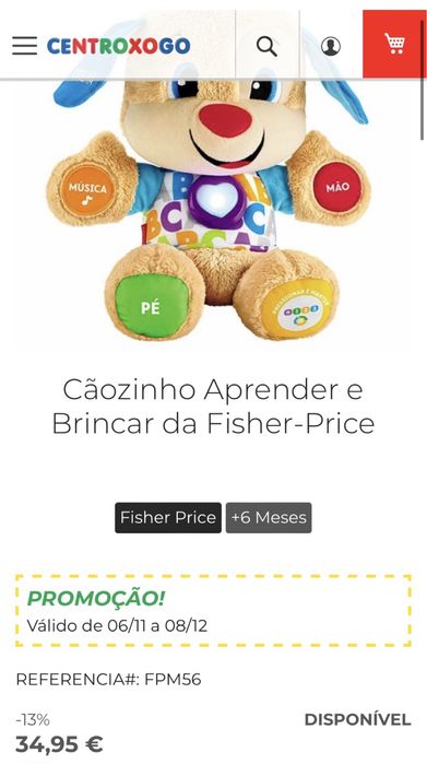 Cao Aprender e Brincar Fisher-Price