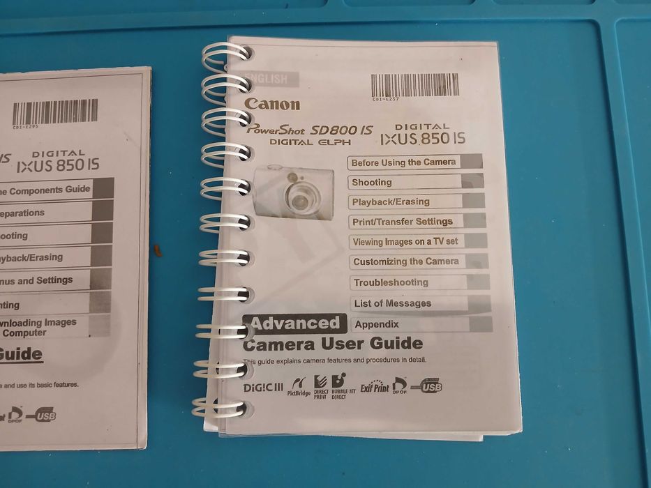 Manuais de Instruções para algumas Máquinas Canon