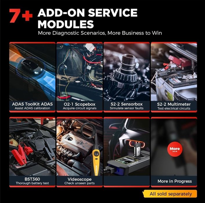 Launch X431 PRO DYNO + Kit Mala com cabos OBD1