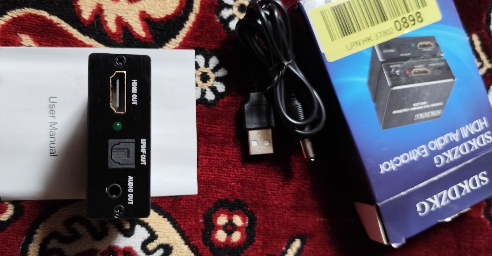 HDMI Audio Extractor SDKDZKG – Витяг аудіо з HDMI (SPDIF + 3.5 мм)