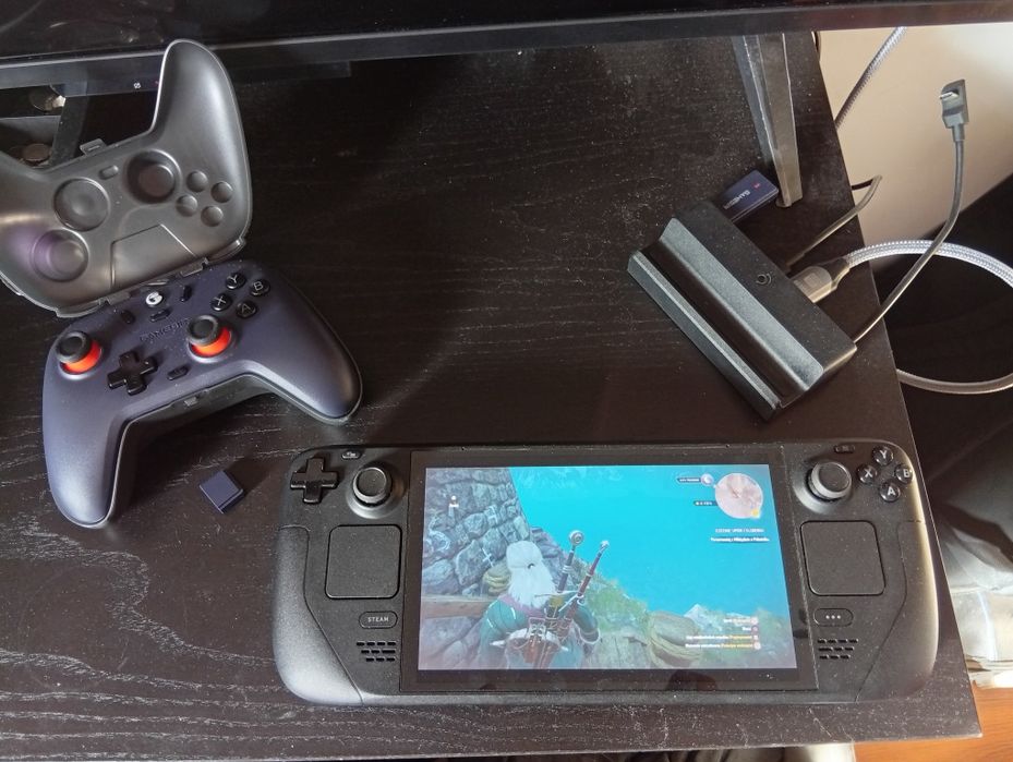 Steam deck OLED 512gb, 100% baterii, hub steam, pad gamesir