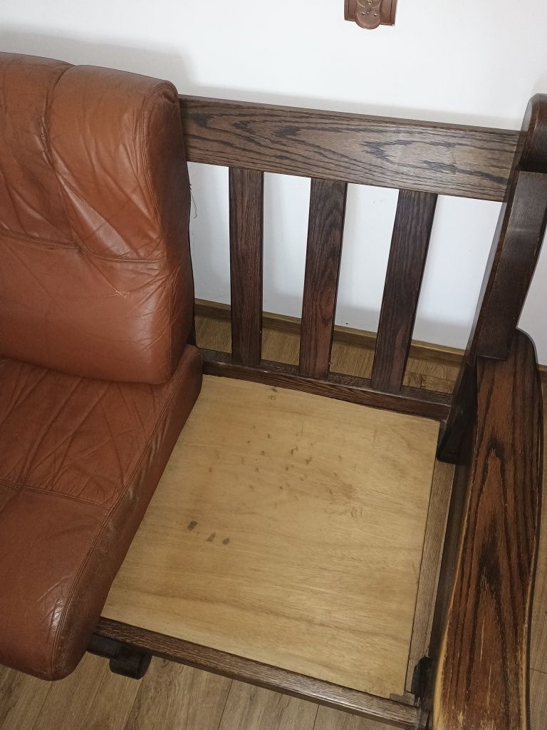 Meble drewniane komplet fotel
