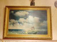 Картина пейзаж морской "Ночь" Айвазовского большая в центре