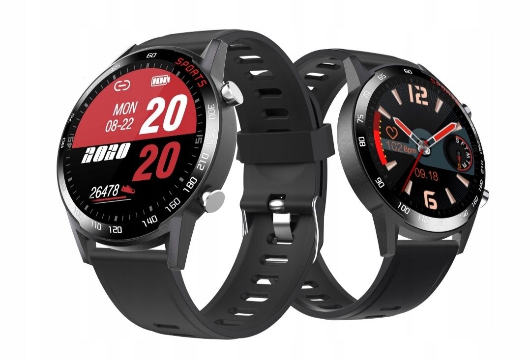 NOWY smartwatch Bemi Racer RC1 czarny zegarek IP67 tętno tlen