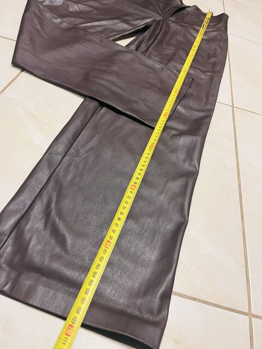 Кожзам штани широкі труби