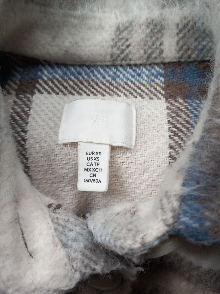 Kurtka koszulowa wełna H&M r.XS oversize