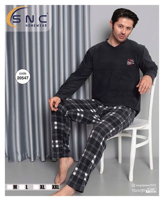 Мужская пижама 46-54р флис Турция