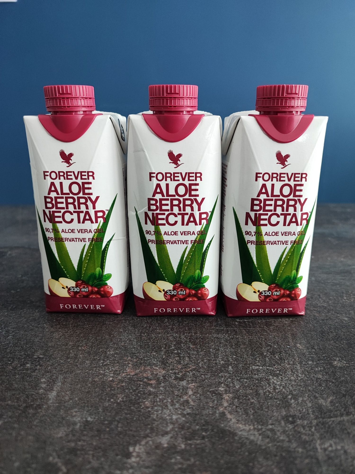 Oryginalny aloes Forever 3x0,33l smak żurawina