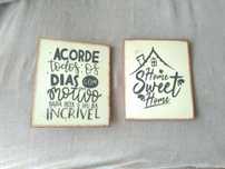 2 Placas para decorar