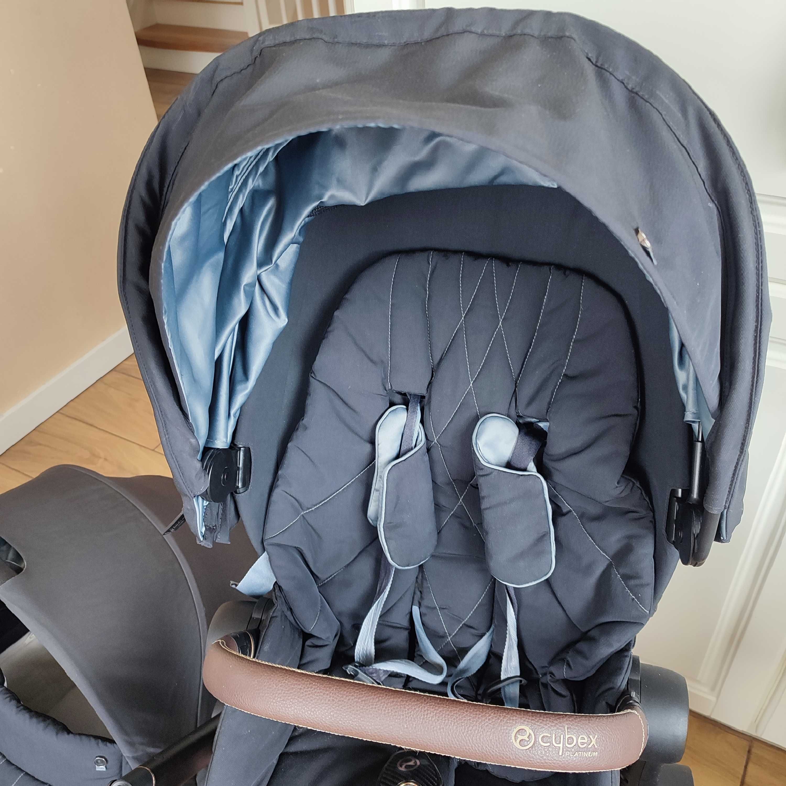 Wózek 2w1 Cybex Priam 2.0 Deep Black Rose Gold