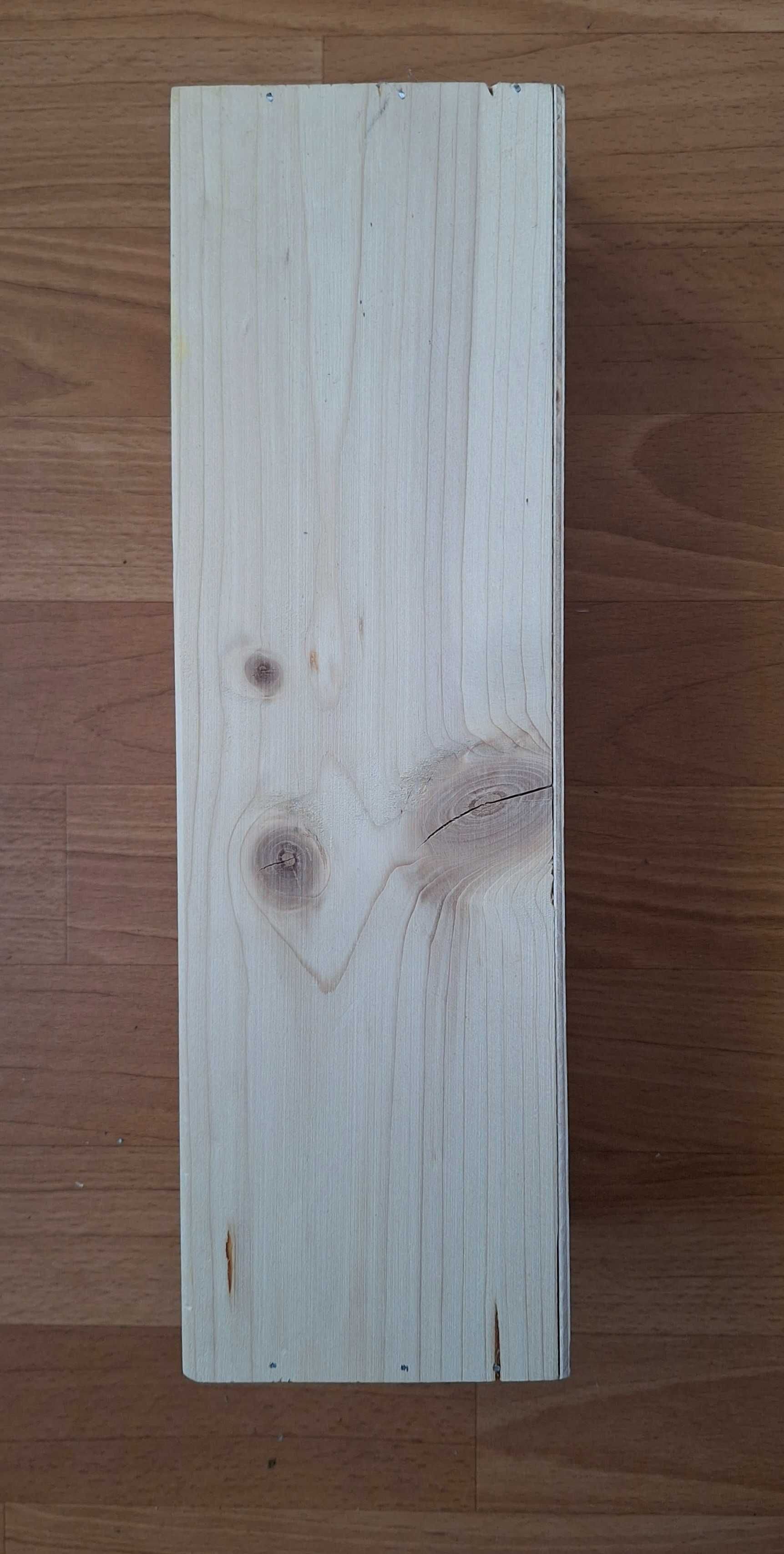Drewniana skrzynka na butelkę wino drobiazgi DIY decoupage prezent