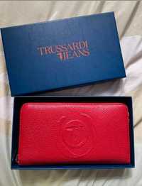 Czerwony portfel Trussardi