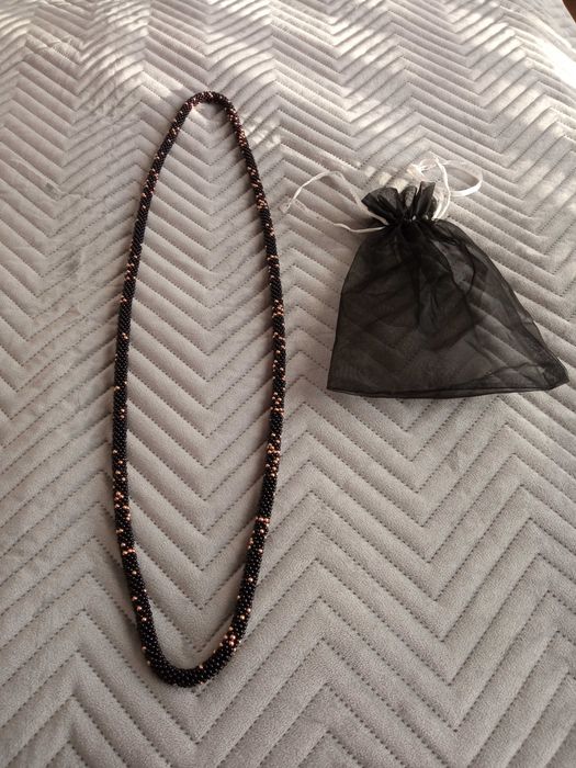 Naszyjnik czarno - złoty Solar