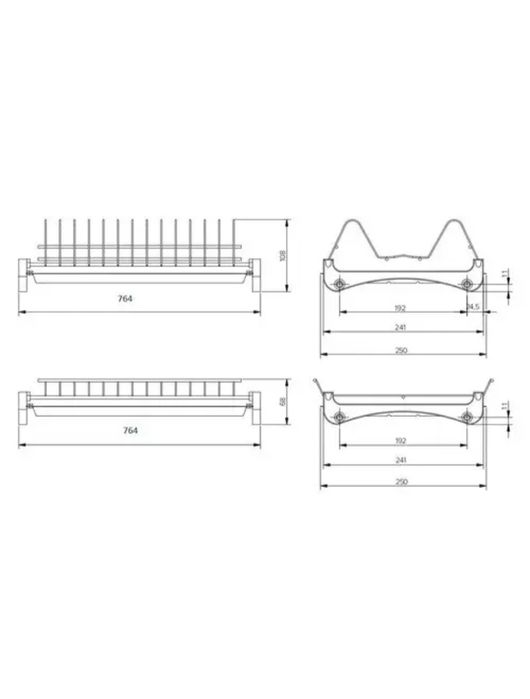 Сушарка для посуду у шафу 80см.