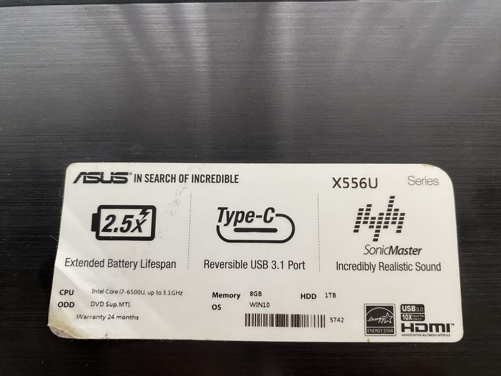 Computador portatil Asus i7