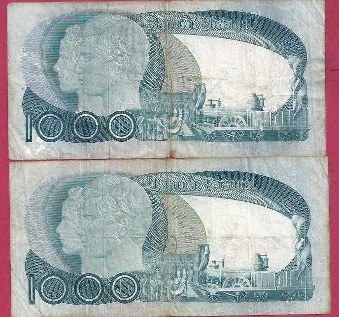 Notas de Portugal  4 Notas de   1000,   Escudos ch 11  varias datas