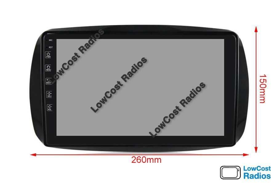 (SALDOS 2025) Rádio SMART 451 e 453 | GPS ANDROID 15 BT USB APPS WIFI