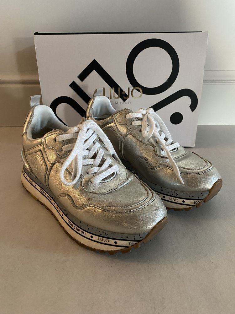 Liu Jo buty sneakersy srebrne rozmiar 37