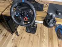 Kierownica logitech g29 + shifter - rezerwacja do 18:00