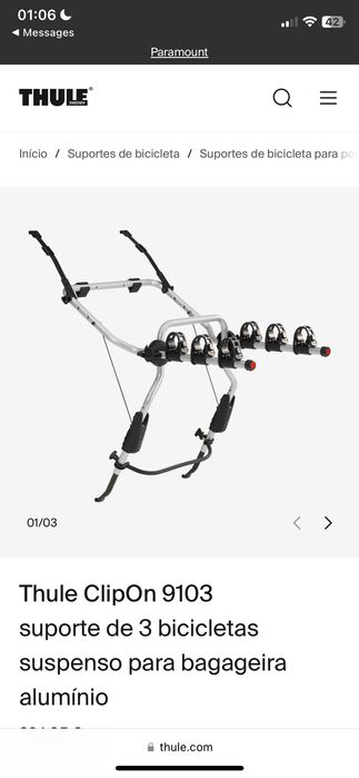 Porta 3 bicicletas Thule ClipeOn 9103