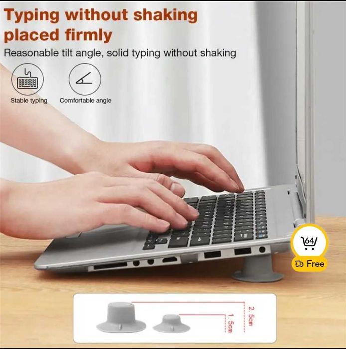 Подставка,ножки под ноутбук,клавиатуру,на присосках,силикон