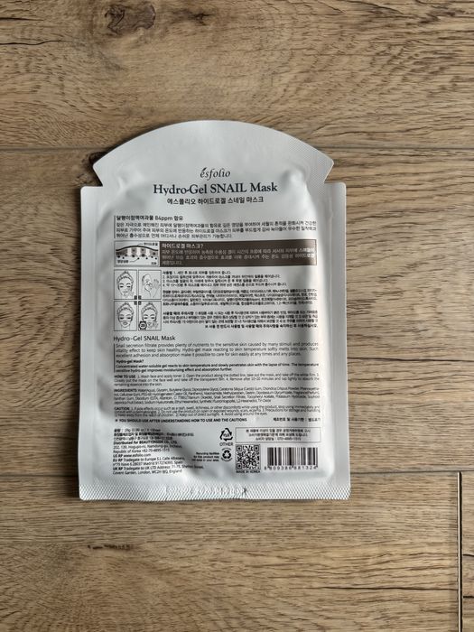 Nowa koreańska maska w płachcie ze śluzem ślimaka Hydro-Gel Esfolio