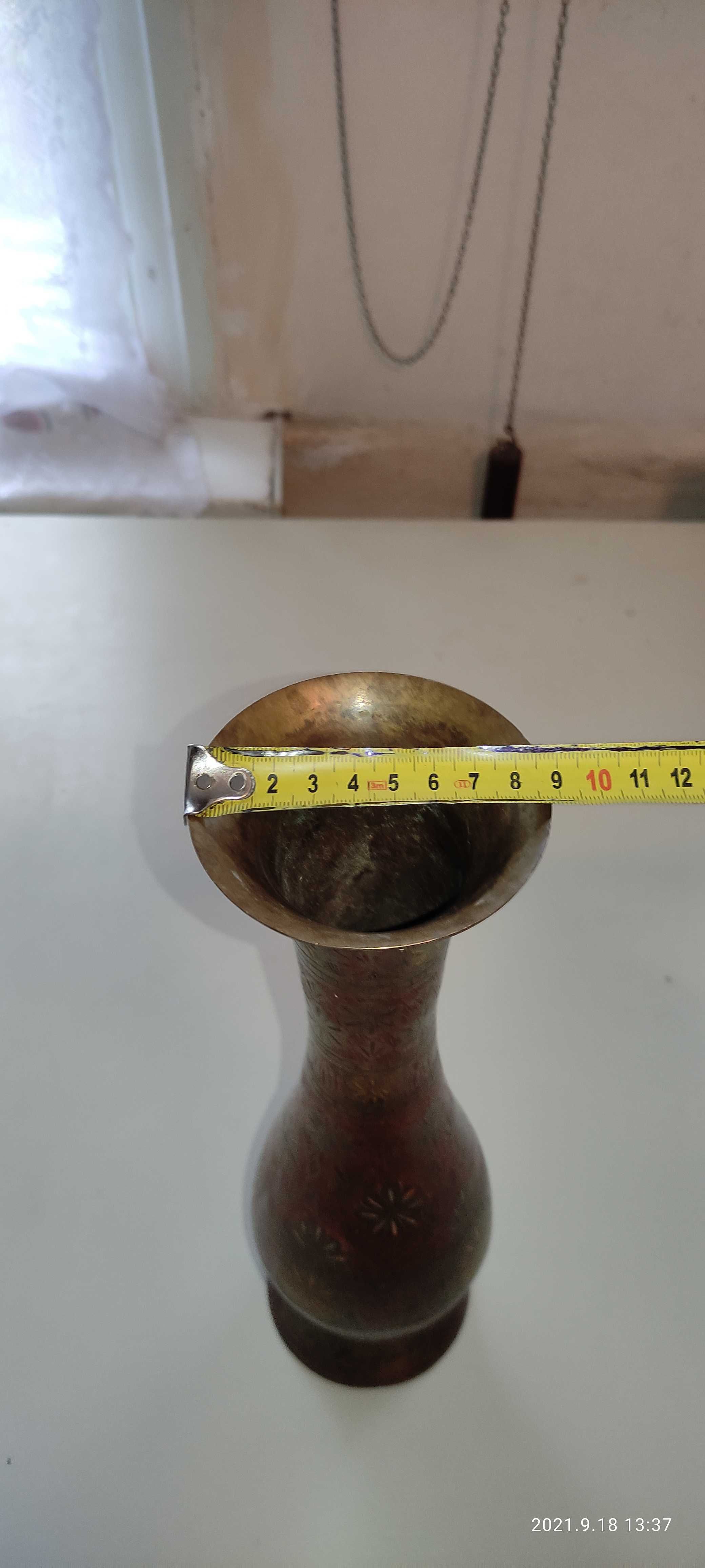 Ваза латунна 340 мм ручна робота Індія,   (Ручная работа Индия латунь)