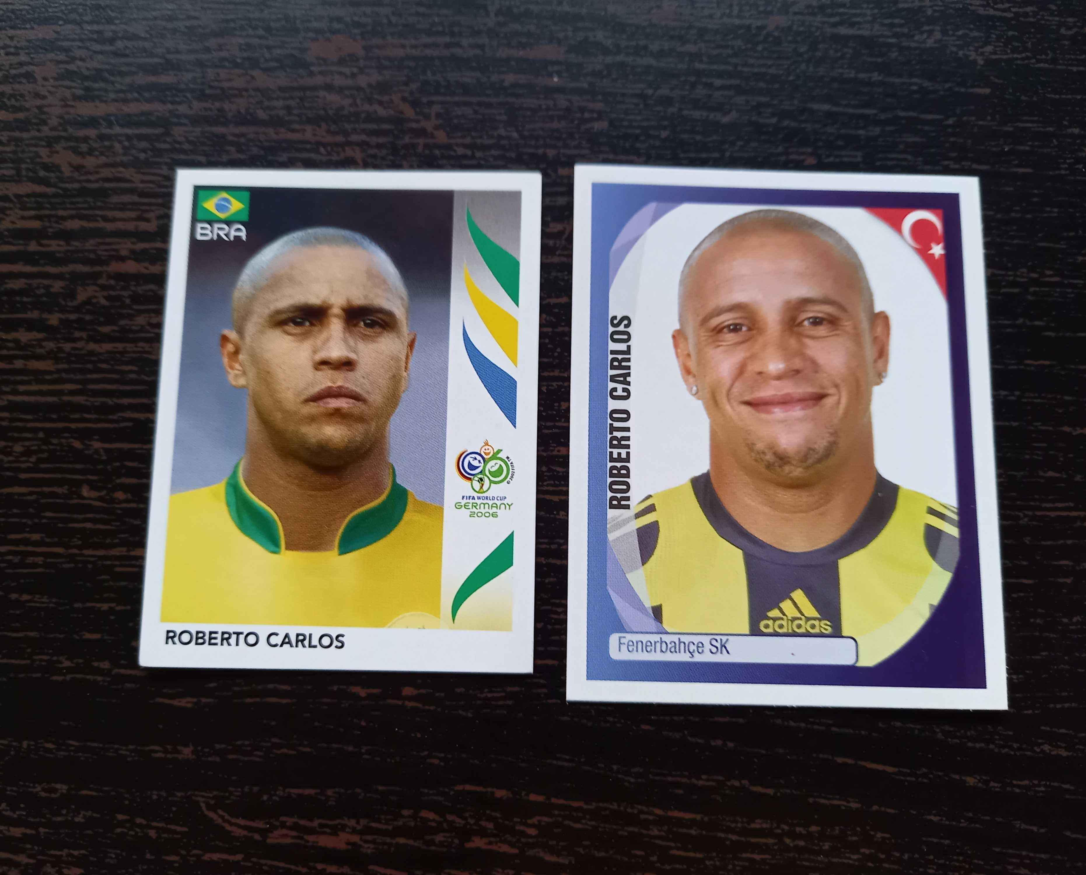 Cromos futebol de Roberto Carlos da Panini