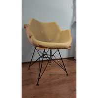 Krzesło kubełkowe fotel z oryginalnymi nogami LOFT metal do tapicera