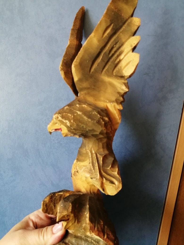Картина из дерева "Орёл з орлятком"