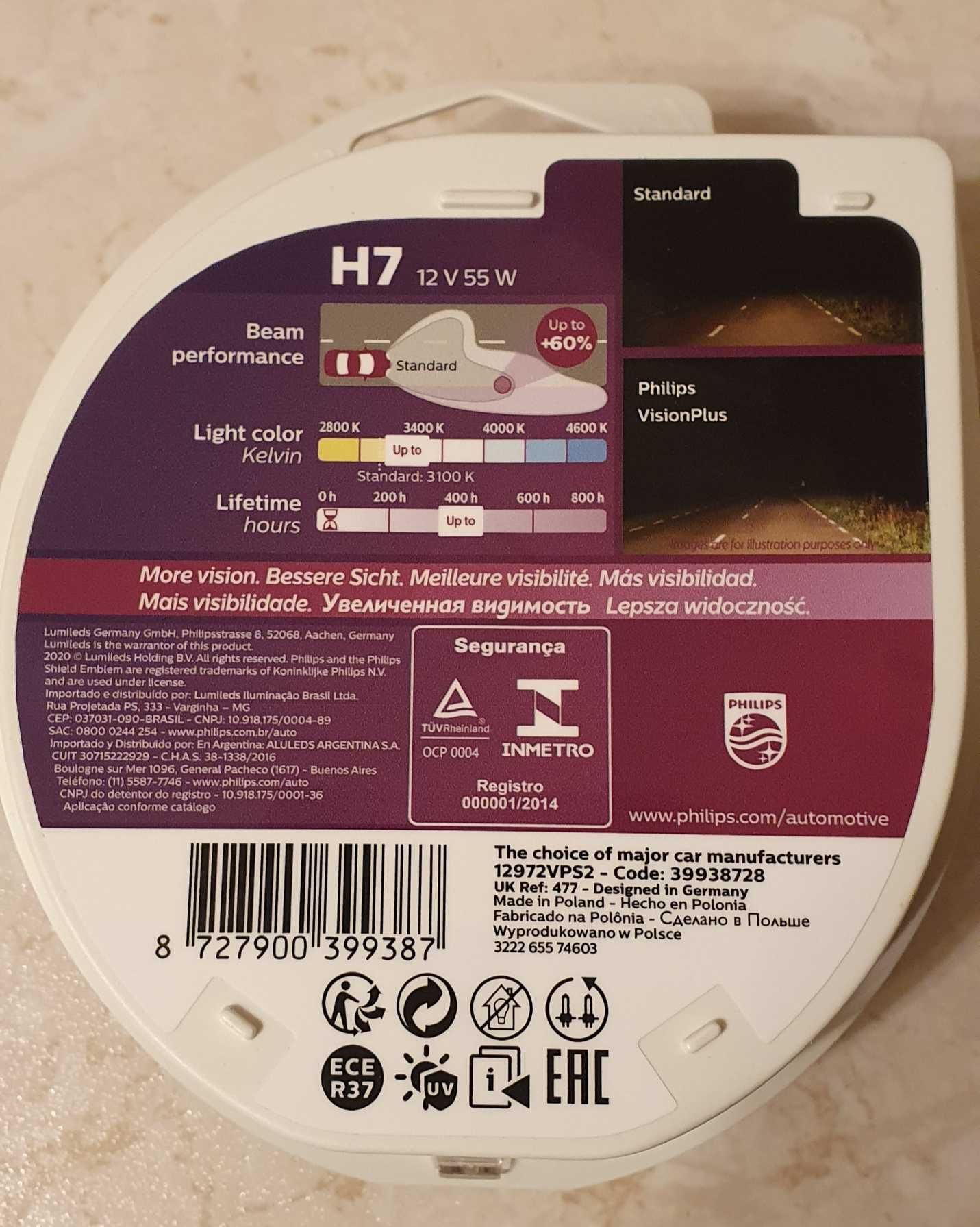 Philips H7 Vision PLus kpl.2szt.