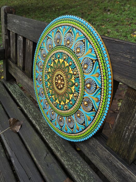 Portes Incluídos Mandala Pintada à Mão 50 cms