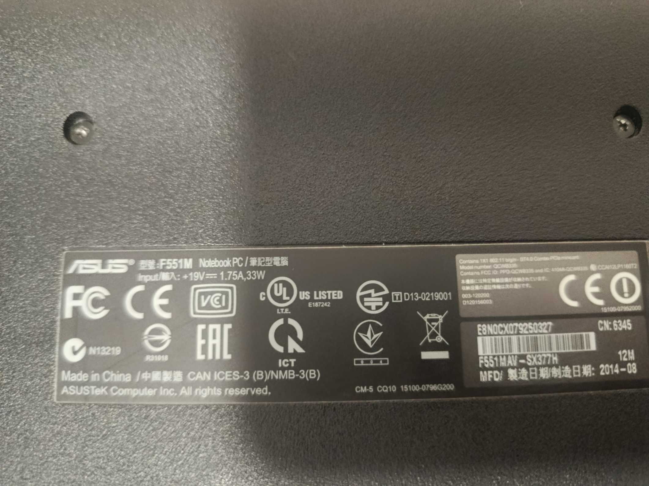 Portátil ASUS SSD + 8Gb Ram