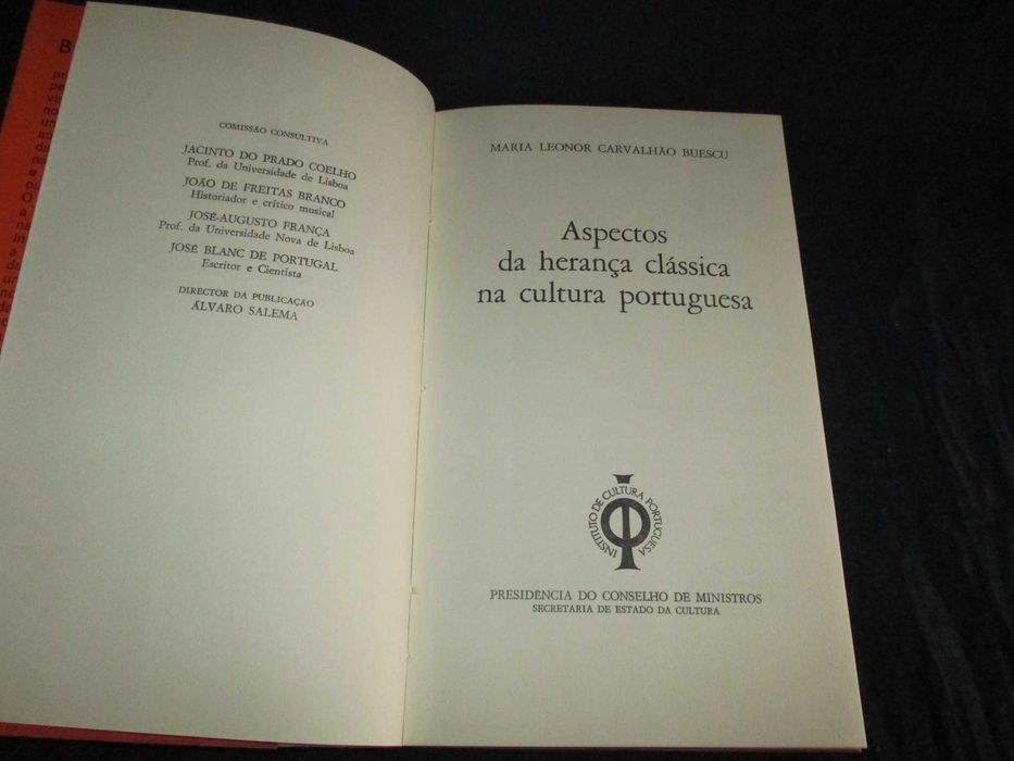 Livro Aspectos da herança clássica na cultura portuguesa