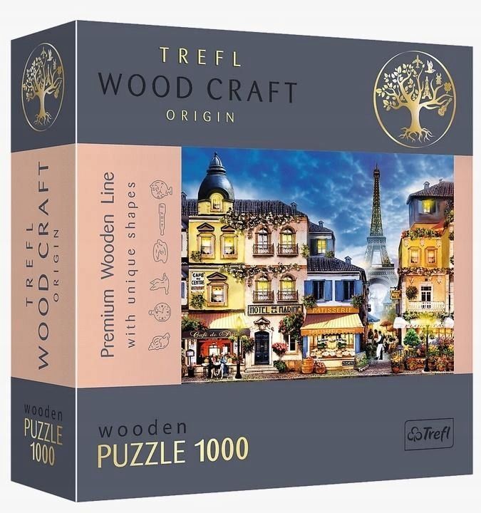 Puzzle Drewniane 1000 Francuska Uliczka Trefl