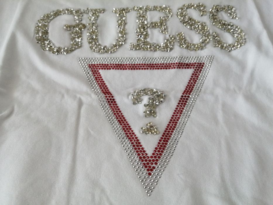 NOWA damska koszulka Guess t-shirt gg bluzka biała XL 42