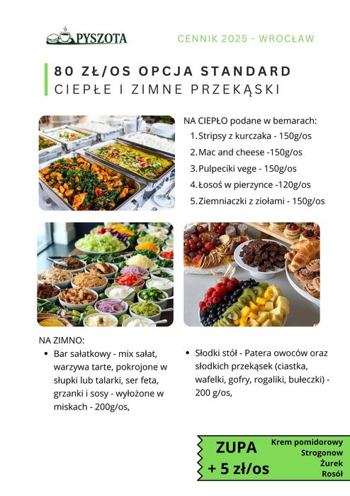 Catering Wrocław Osiemnastka Wesele Urodziny Komunia Stypa Chrzciny