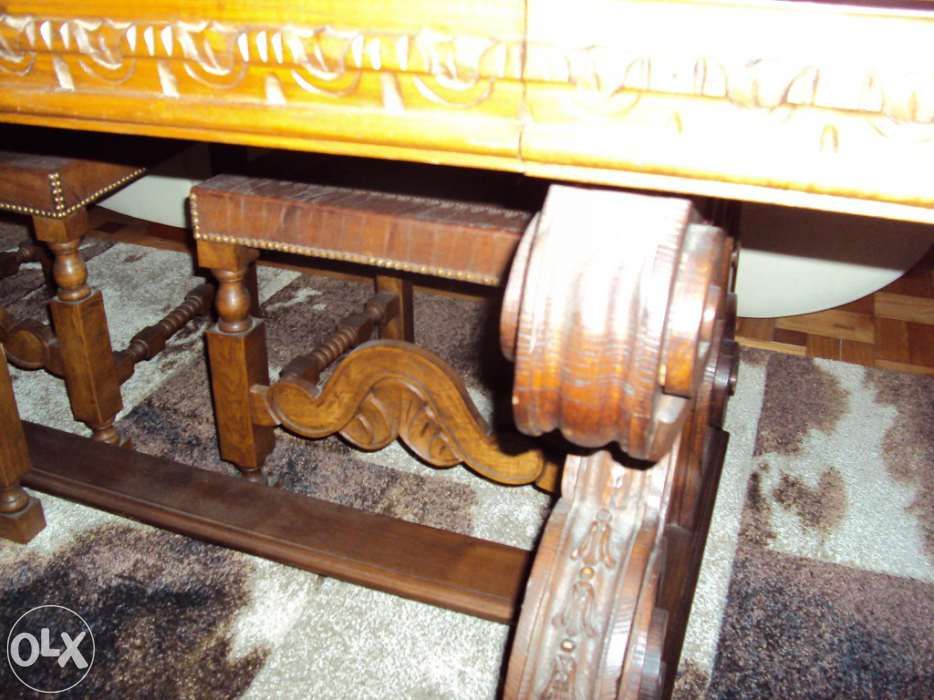 Mesa Renasceça / Século com gavetas e extensível