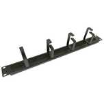 Organizator kabli poziomy 19" 1U, metalowy,