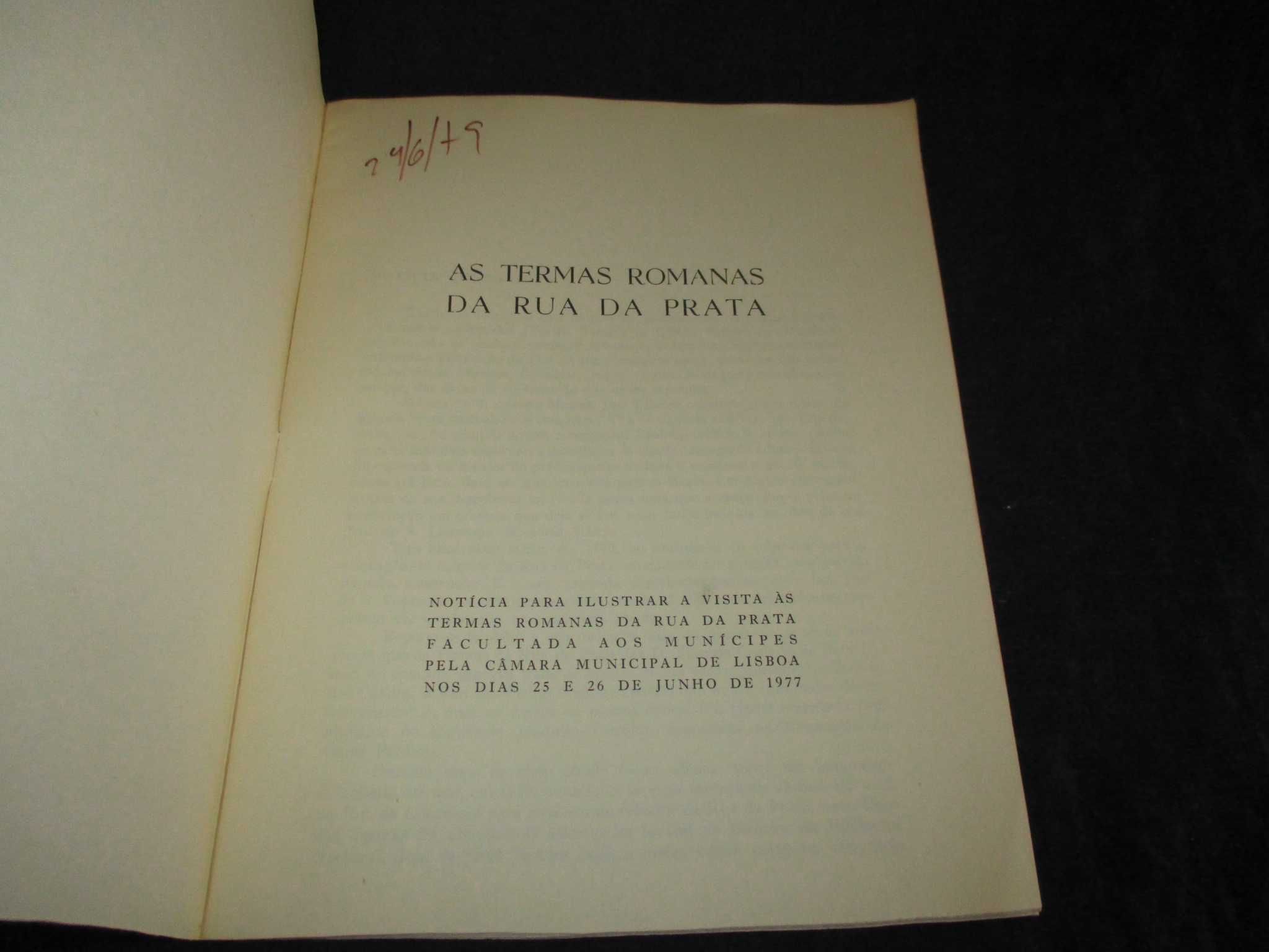 Livro As Termas Romanas da Rua da Prata 1977
