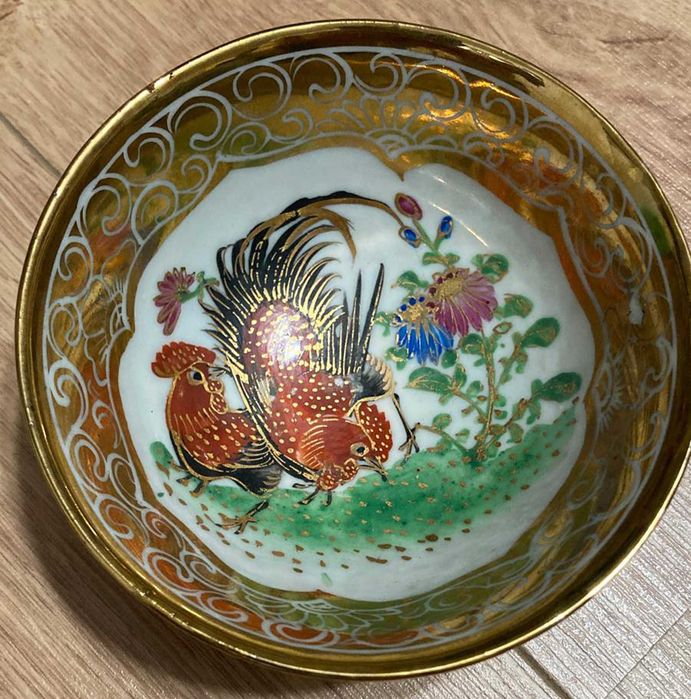 Conjunto de Taças de Porcelana Chinesa, Pintura à Mão