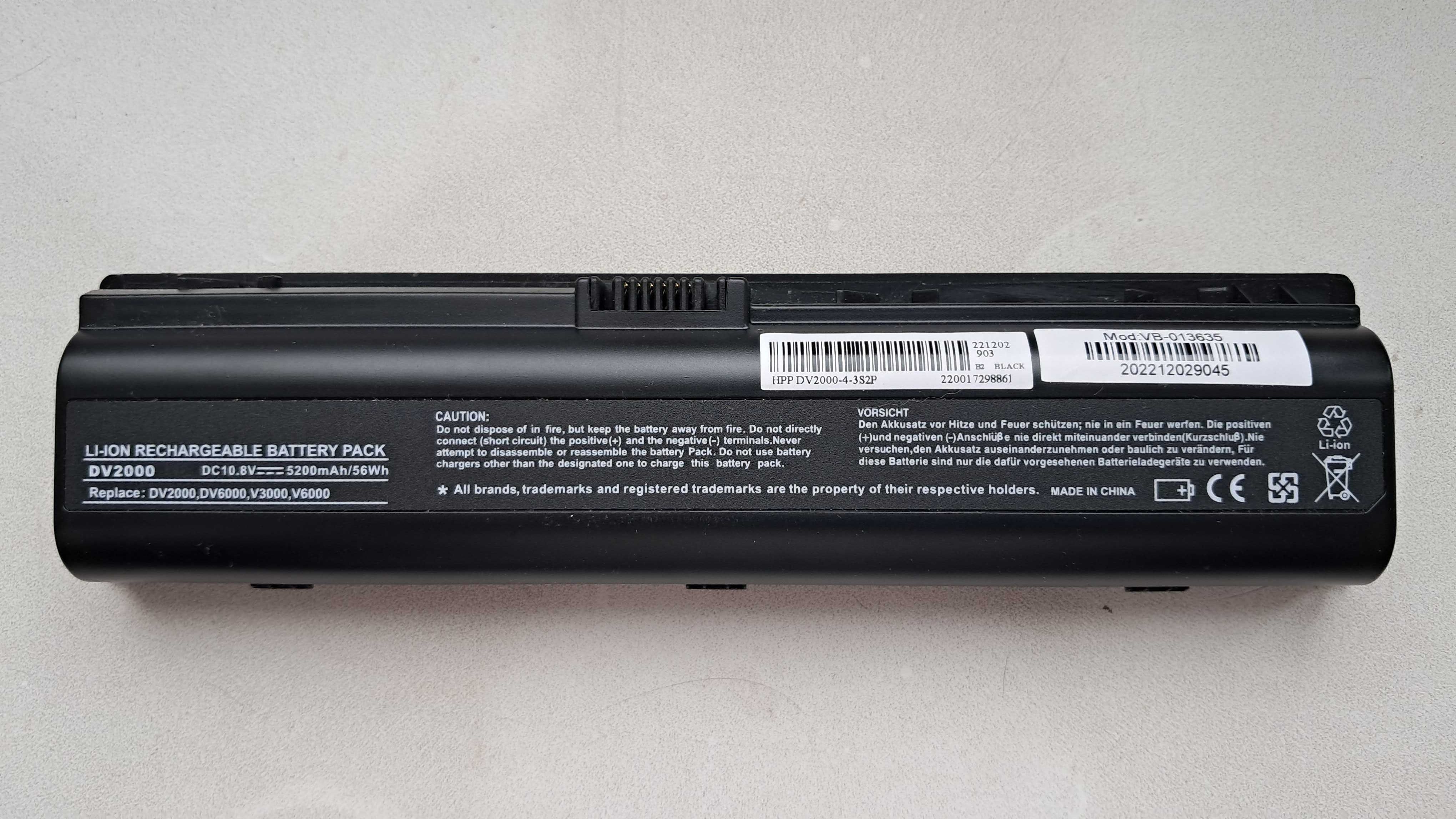 Батарея (аккумулятор) для ноутбука HPP DV2000-4-3S2P