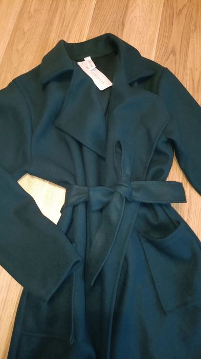 Nowy klasyczny elegancki płaszcz damski jesienny rozmiar uniwersalny