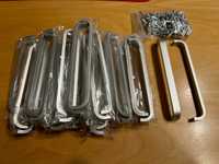 Uchwyty meblowe aluminiowe - nowe 34 szt., 2,5 zł szt., rozstaw 128mm