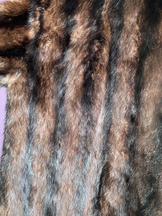 Futro naturalne z norek norki vintage retro S M