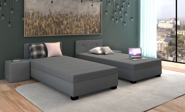 Tychy łóżko jednoosobowe tapczan sofa kanapa Pojemnik Materac