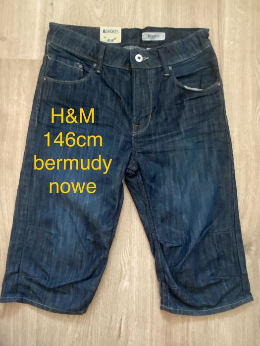 Denim by H&M rozm 146 cm szorty chłopięce granatowe bermudy nowe capri