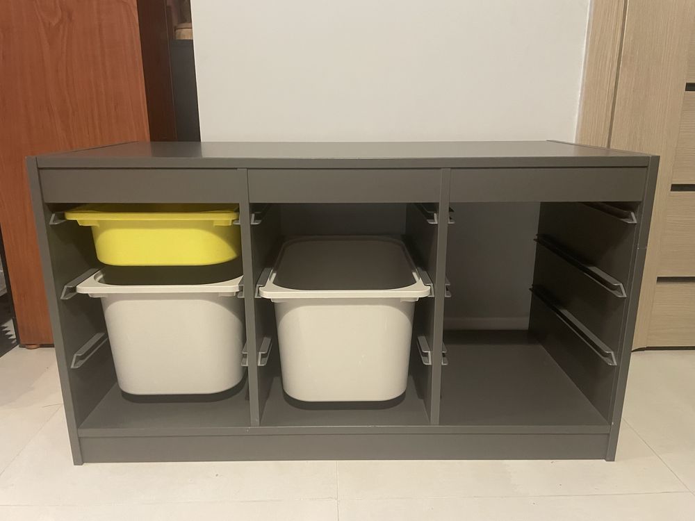 Szafka komoda na zabawki szara ikea trofast