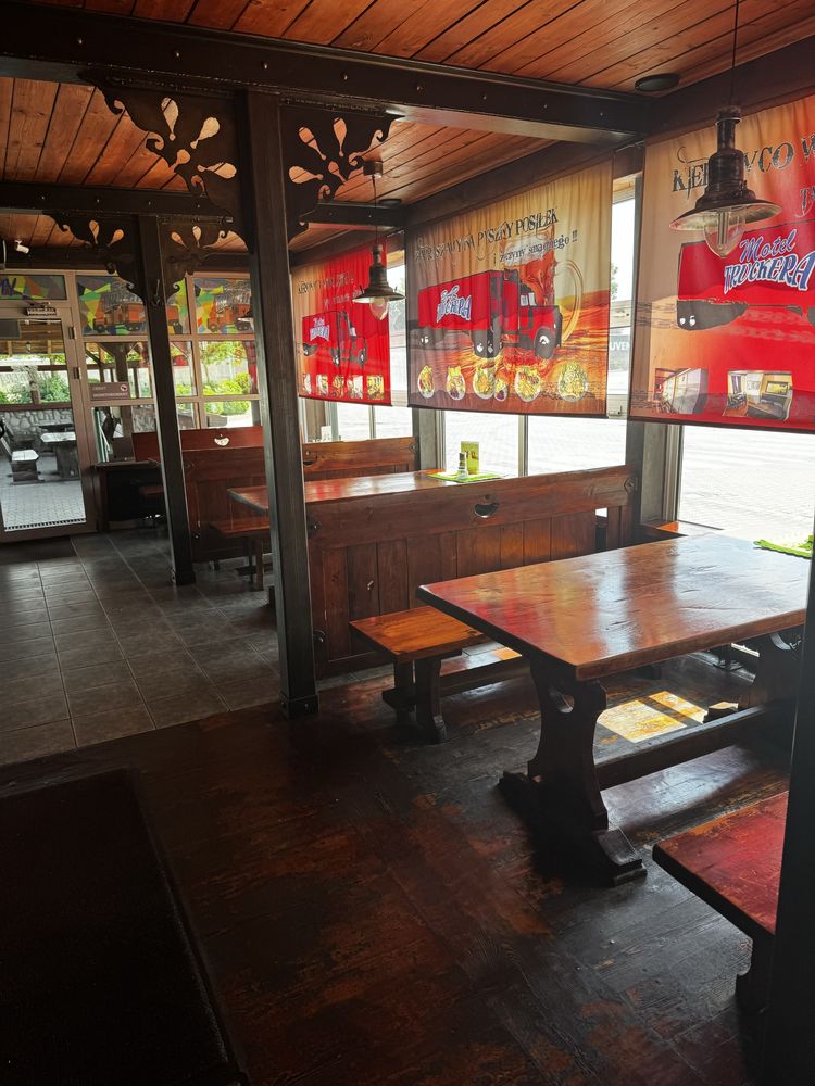 Stół ławka drewniany zestaw komplet do restauracji karczmy